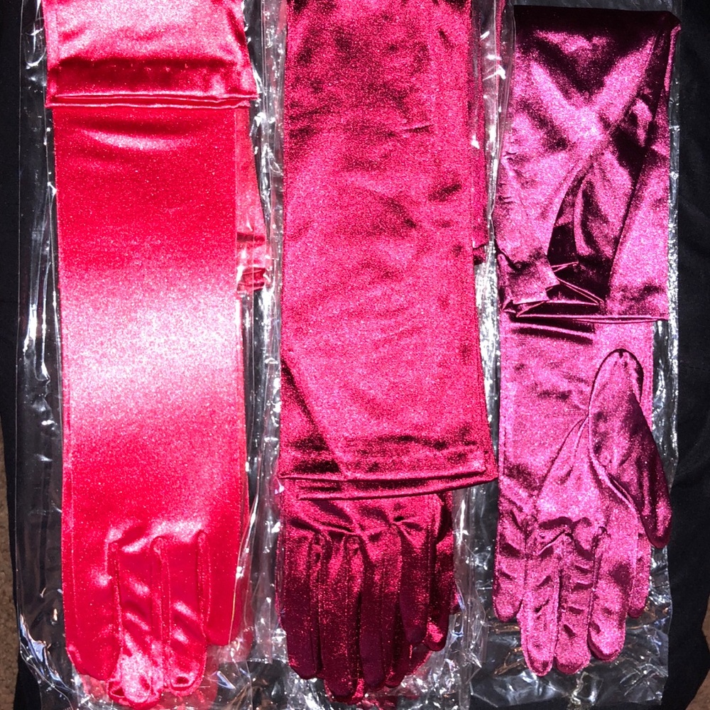 Extra Long Length Gloves Maroon